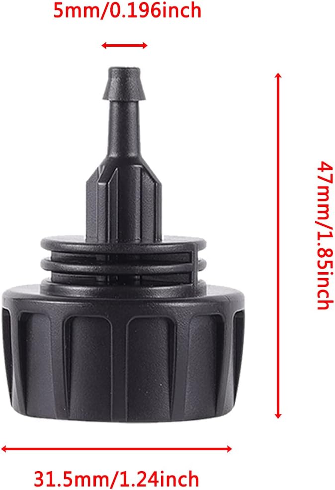 Inner 3/4 inch to Single 1/4 Pipe Joint with Four Black Strainer 6-Point Washers,Garden Irrigation System Used in Gardens,Lawns