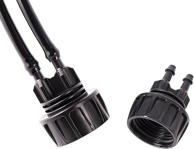 Inner 3/4 inch to Double 1/4 Pipe Joint with Four Black Strainer 6-Point Washers,Garden Irrigation System Used in Gardens,Lawns