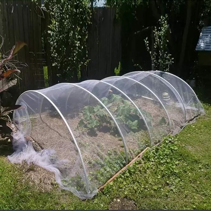Agfabric Garden Netting 16'x30' Insect Pest Barrier Bird Netting for Garden Protection,Row Cover Mesh Netting for Vegetables Fruit Trees and Plants,White
