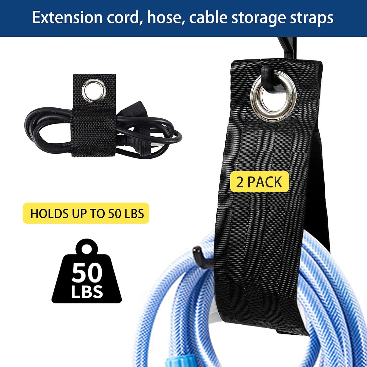 Garage Tool Organizer Wall Mount 13 PCS, Yard Garden Tool Organizer, Adjustable Tool Storage Rack with 8 Heavy Duty Hooks, Max Load 500lbs Garage Organization