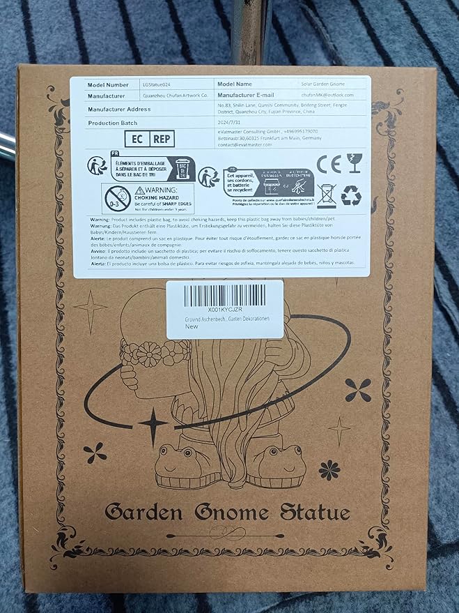 Garden Gnome Decor, Solar Gnomes Decorations Outdoor Gnome Statue Figurine with Solar LED Lights for Outside Lawn Patio Yard Gifts for Mom/Grandma/Birthday