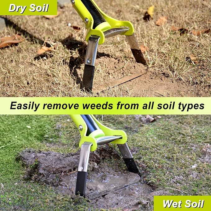 Garden Hoe - Adjustable Scuffle Hoe for Weeding Gardening Loosening Soil- Heavy Duty Hula Hoes with Long Handle - Stirrup Hoes, Garden Tools for Women Men (30-61in)