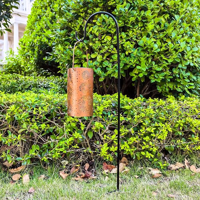 4 Pack Fireworks Solar Gardening Lanterns, Garden Decor for Outside, Pattern Solar Decorative Lights, Waterproof, Outdoor Gifts for Women, Mom, Grandma, Yard Gifts for Patio, Pathway