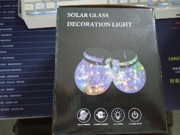 Hanging Outdoor Solar Lights, 30LED Cracked Glass Ball Decorative Lights,Solar Powered Waterproof Landscape with Handle for Tree Yard Garden Patio Fence Holiday Decor(Multicolor)