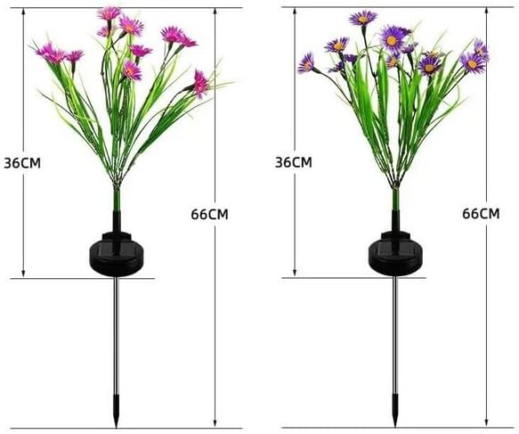 Garden Lights - Solar Outdoor Lights for Garden Decorations, Waterproof & Decorative Stake Flowers for Yard & Patio, Solar Powered Light Flowers for Christmas Decor