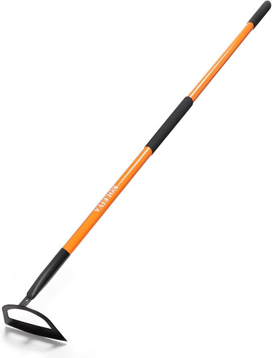 Garden Hoe,Garden Tools for Weeding,Hoe Garden Tool for Gardening Planting with Fiberglass Handle,57Inches,Orange