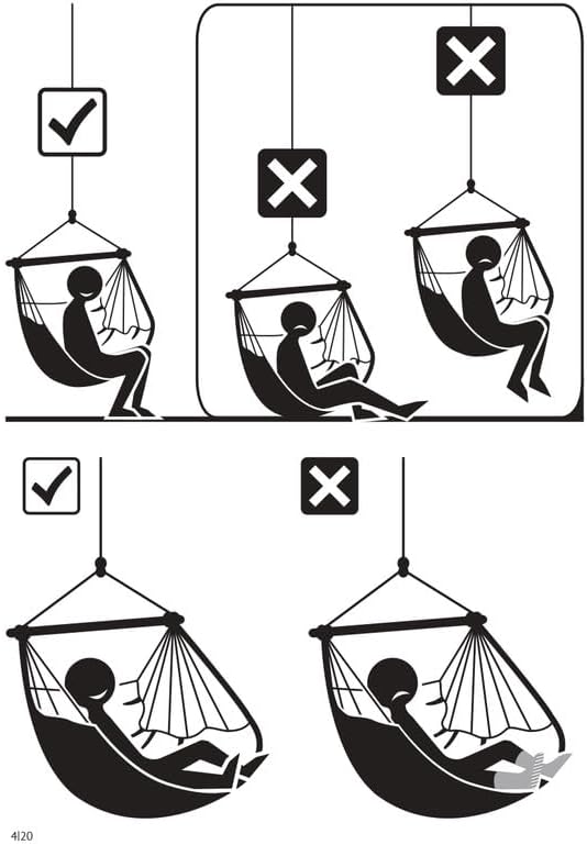 La Siesta® - XL King Habana Cotton Hanging Hammock Chair, Indoor Outdoor Hammock Swing Chair, Boho Hanging Chair Bedroom Patio, Max 355 Lbs, Zebra