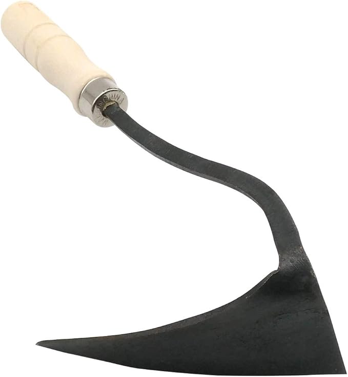 GARASANI Hoe Hand Plow Hoe Korean Style Ho-Mi Organic Gardening (Triangle)