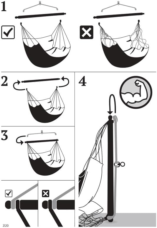 La Siesta® - XL King Habana Cotton Hanging Hammock Chair, Indoor Outdoor Hammock Swing Chair, Boho Hanging Chair Bedroom Patio, Max 355 Lbs, Zebra