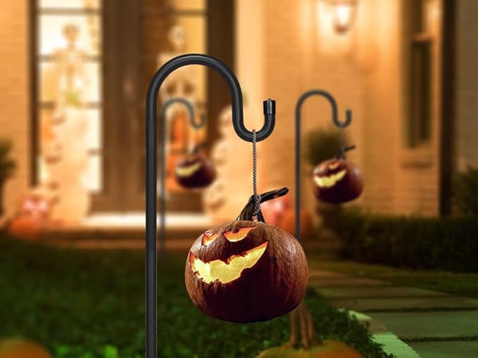 Kingsyard Adjustable Shepherd Hooks for Outdoor - 44 INCH Heavy Duty Bird Feeder Pole with 5 Prong Base, Hummingbird Feeder Stand, Garden Plant Baskets, Weddings Decor, Solar Light Lanterns