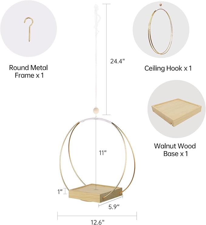 Hanging Planters for Indoor Plants - Plant Hanger Outdoor, Metal Plant Hanger Mid Century Boho Macrame, Hanging Wall Ceiling Window, Gift for Mom, Plant Lovers, Housewarming