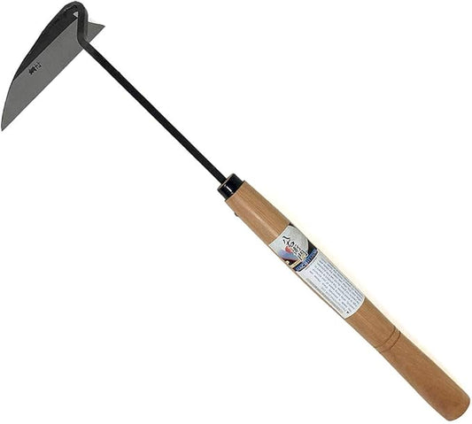 HACHIEMON Japanese Weeding Tool Very Sharp Edge Nejiri-Gama Long Type - Made in Japan