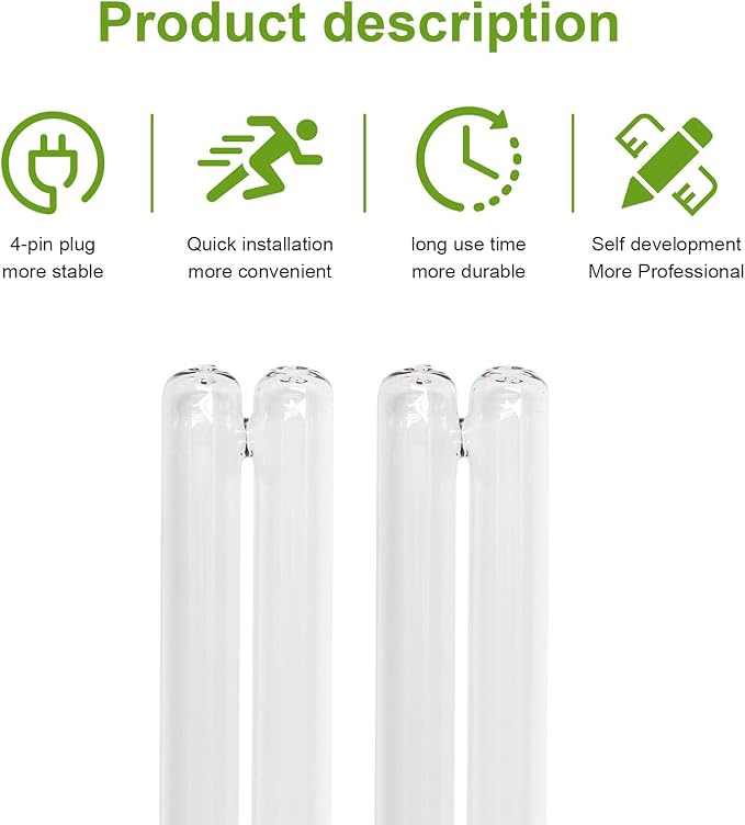 36 Watt UV Bulb Lamp for use with 2G11 (4-pin) Bulb Bases, a Fully Compatible Replacement for Jebao 36W PU-36W Filter(2 pcs)
