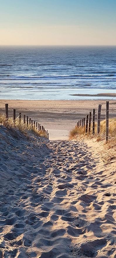 3D Peel and Stick Door Stickers murals Self-Adhesive DIY Wallpaper - Seascape - Removable PVC Waterproof Art Sticker for Home Decor 33.9 x 78.7 inch