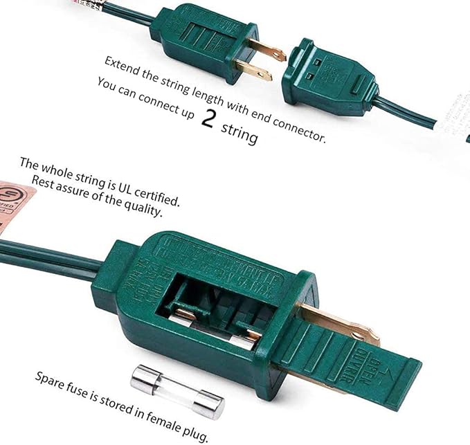 25FT C9 Christmas Lights Multi-Color String Lights with 26 Incandescent Christmas Lights, Outdoor String Light for Patio Christmas Tree Decor, 7 Watt Ceramic C9 Lights C9/E17 Base