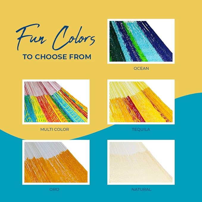 Handmade Hammocks - Hammocks Rada Handmade Yucatan Hammock - Artisan Crafted in Central America - Natural, Fits Most 12.5 Ft. - 13 Ft. Stands - Carries Up to 550 Lbs for Two