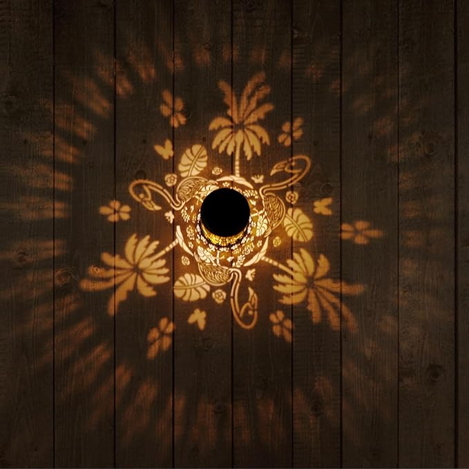 4 Pack Flamingo Solar Lanterns Outdoor Waterproof, Metal Hanging Lights Decorations for Garden Yard Lawn Patio, Flamingo Gifts for Women Mom Grandma Gardener for Mother'Day Christmas