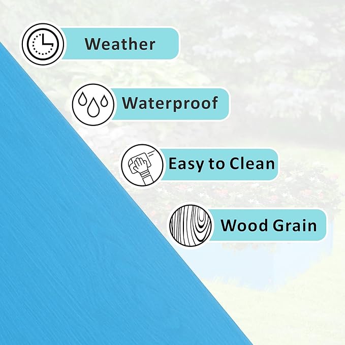 HDPE Raised Garden Bed 47.24 * 24.4 * 9.65 in,Vegetable Planter Bed Outdoor,Elevated Horticulture Planter Bed,Waterproof,Rot-Resistant and Non-Cracking Above Ground Garden Bed(Pacific Blue)