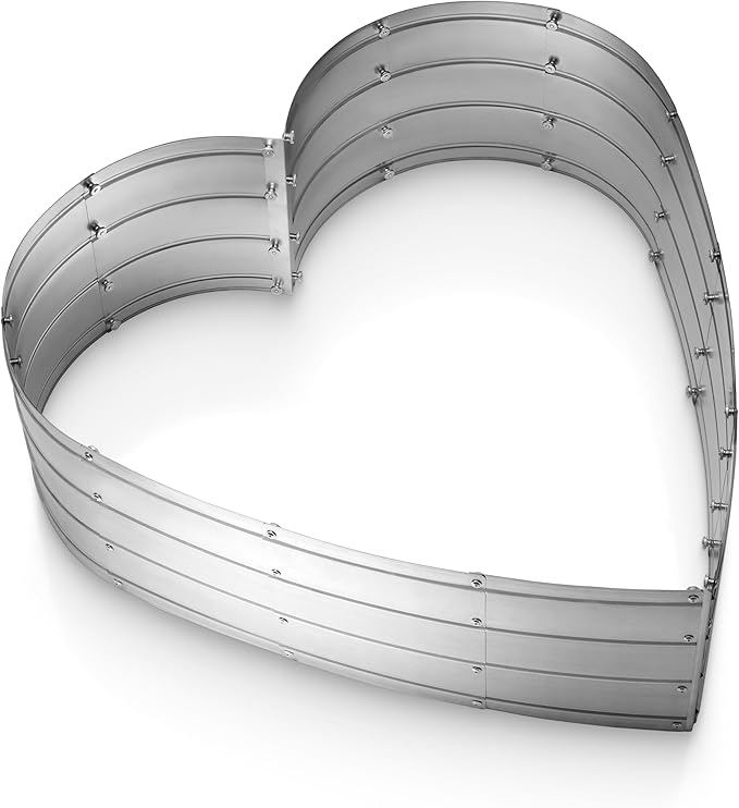 Galvanized Raised Garden Beds Outdoor // Planter Raised Beds for Gardening, Vegetables, Flowers // Large Metal Garden Box (Silver) // Patent Pending Tool-Free Assembly