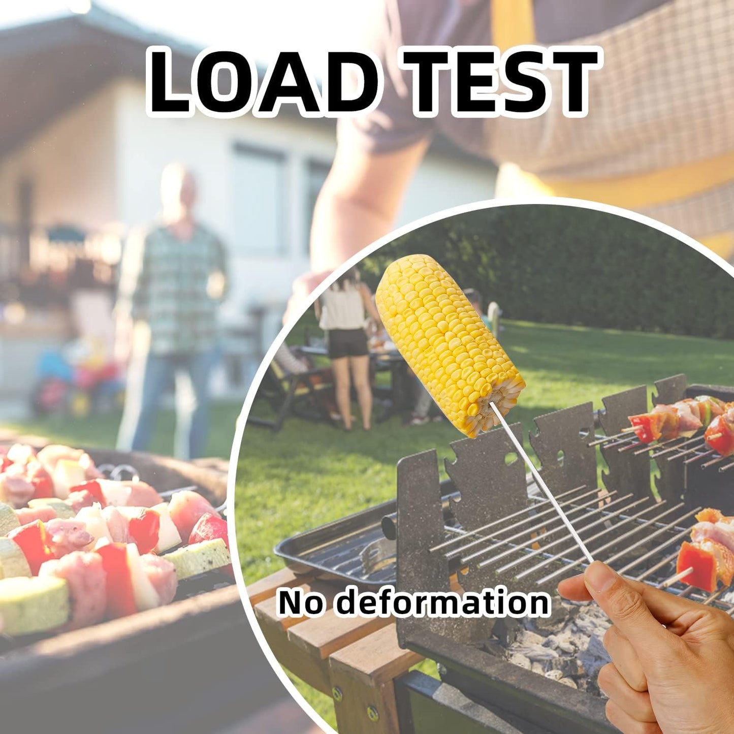 12" 12 Pack - Metal Skewers Reusable Kabob Skewers BBQ Barbecue Skewers for Grilling, Stainless Steel