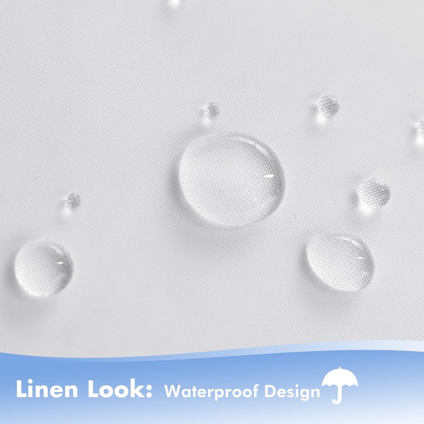 HolidayIdeas White Outdoor Sheer Curtains for Patio Waterproof, 4 Panels - 54 x 120 Inch - Light Filtering Voile Outside Curtains Grommet Drapes for Front Porch, Gazebo, Pergola, Backyard