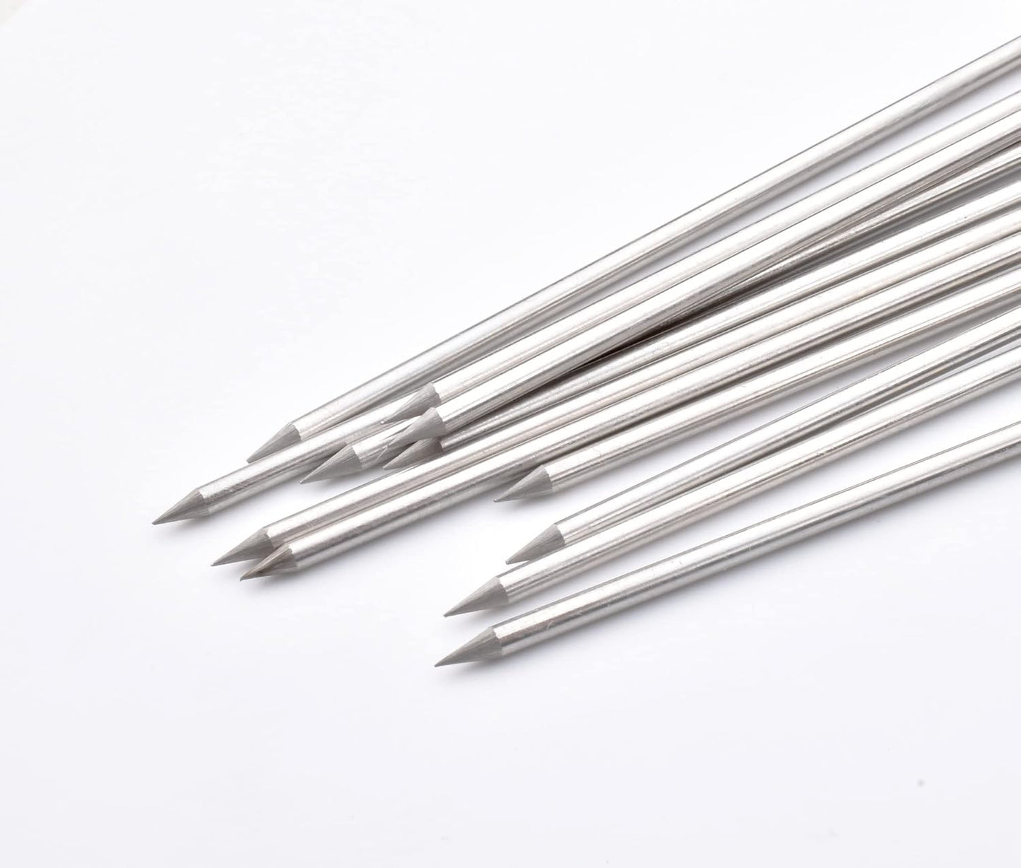 10 Inch Metal Barbecue Skewers, Stainless Steel BBQ Skewers, Shish Kebab Kabob Skewers 12 Pcs