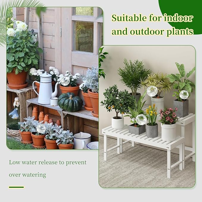 3 Pcs Self Watering Globes for Indoor & Outdoor Plants Automatic Watering Planter Insert 17.5 oz Watering Bulbs with Slow Release Control Water Dripper for Plants