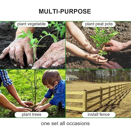 32" x 2" Extended Length Auger Drill Bit for Planting Bulb & Bedding Plant Auger, Garden Plant Auger, No Need to Squat Post Hole Digger for 3/8" Hex Drive Drill, Earth Auger Bulb Planter Tool