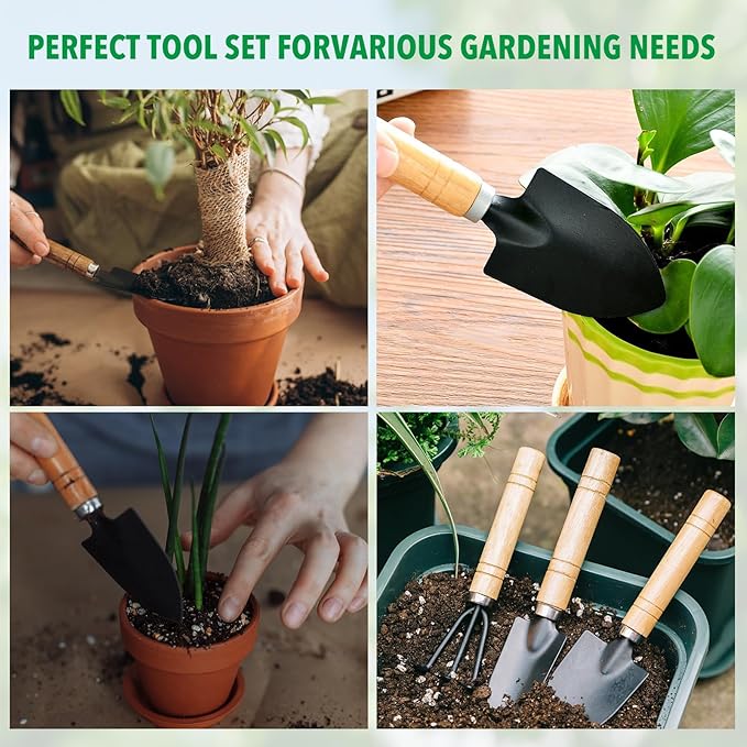 3 Pcs Garden Tools,Mini Gardening Tools,Gardending Hand Tools Kit for Seedling for Succulent,Home Plants,Garden Potted Plants Etc Indoor Plant Accessories
