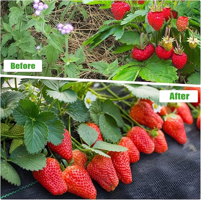 3FTx100FT Weed Barrier Fabric Heavy Duty, Gardening Landscape Fabric Cover Mat, Durable Weed Control Fabric for Garden Bed Cover, Landscaping, Commercial Driveway, Underlayment Use (3x100FT-3.2OZ)