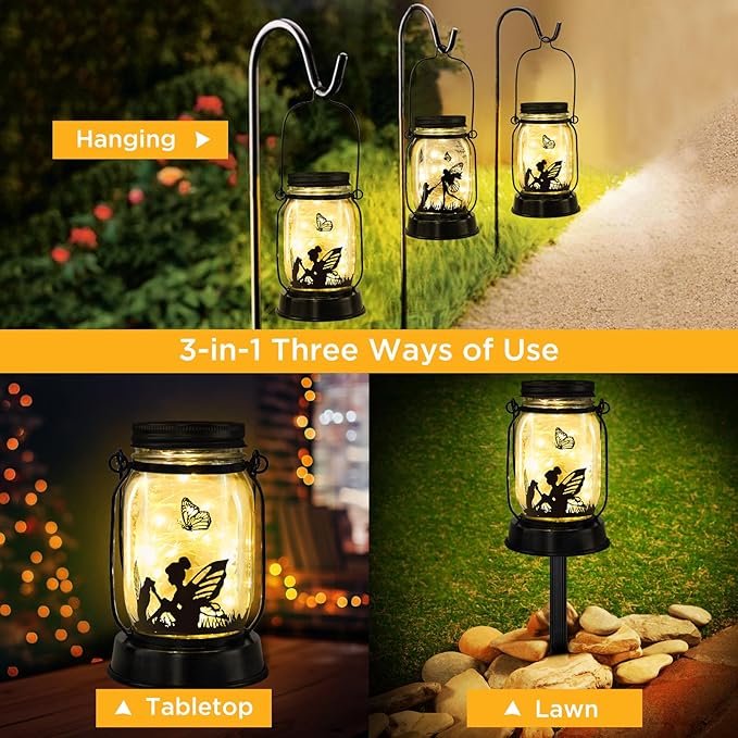 kyoryuger Dog Solar Lanterns, Dog Gifts for Women Mom Grandma, Christmas Dog Mom Gifts, Unique Birthday Gifts for Dog Lovers, Garden Decoration Outside for Yard, Patio,Backyard,Porch