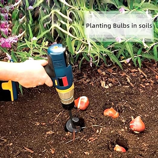 Garden Auger Drill Bit for Planting Set-1.6x16‘’ & 3.54x15.7'',Ground Earth Spiral Drill Bit for 3/8" Hex Drive Drill, Yard Auger Drill for Bulbs Planting, Hole Digger Flowers,Umbrella Holes