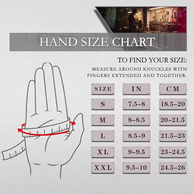 HLDD HANDLANDY Leather Work Gloves for Men & Women, Adjustable Wrist Cowhide Gardening Glove with Reinforced Palm for Driver