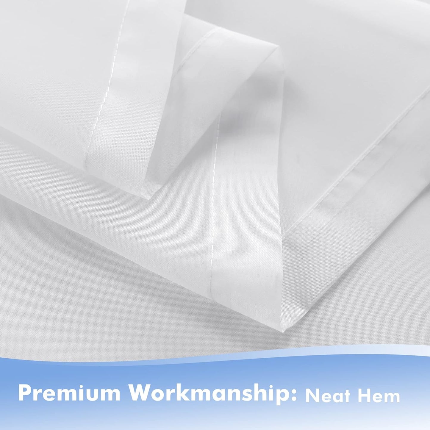 HolidayIdeas White Outdoor Sheer Curtains for Patio Waterproof, 4 Panels - 100 x 108 Inch - Extra Wide Voile Outside Curtains Light Filtering Grommet Drapes for Front Porch, Gazebo, Pergola, Backyard