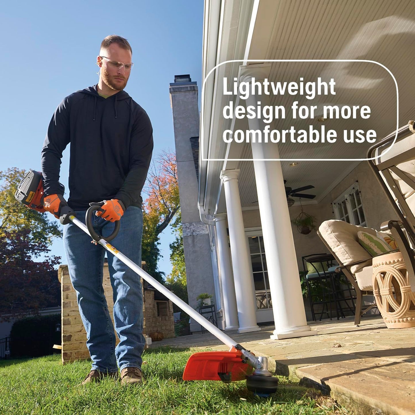 Husqvarna 122L Gas String Trimmer, 22-cc, 2-Cycle, 17-Inch Straight-Shaft Gas Weed Eater with Lightweight Design and T25 Trimmer Head