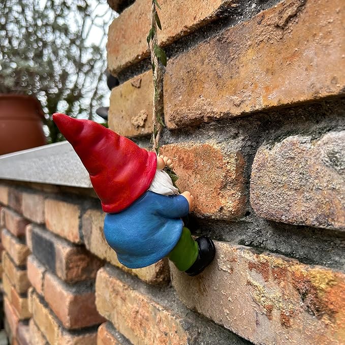 Hanging Gnome Garden Statue Decoration,Climbing Garden Gnomes Statue Figurine Ornament for Indoor Outdoor Home Garden Decor